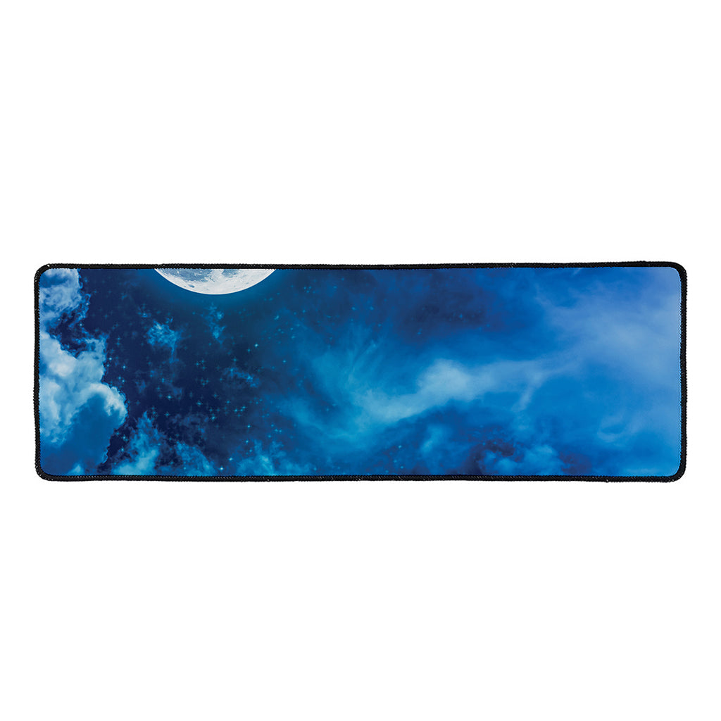 Night Sky And Moonlight Print Long Kitchen Mat