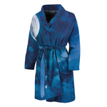 Night Sky And Moonlight Print Men's Bathrobe