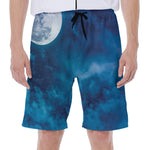 Night Sky And Moonlight Print Men's Beach Shorts
