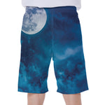 Night Sky And Moonlight Print Men's Beach Shorts