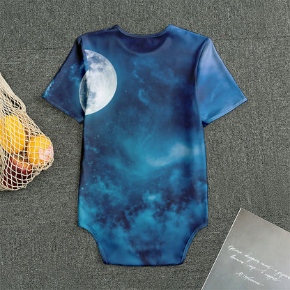 Night Sky And Moonlight Print Men's Bodysuit