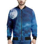 Night Sky And Moonlight Print Men's Bomber Jacket