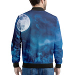 Night Sky And Moonlight Print Men's Bomber Jacket