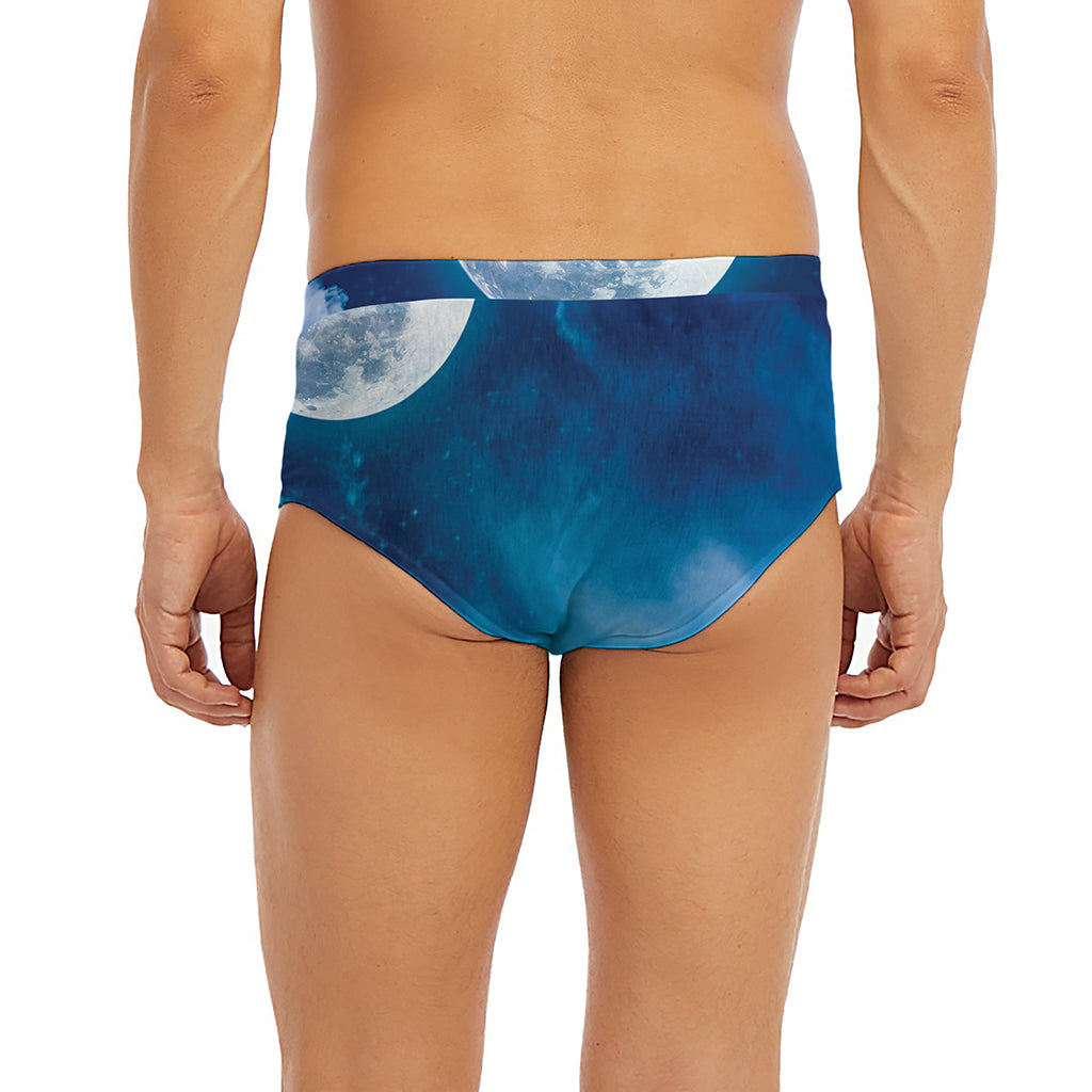 Night Sky And Moonlight Print Men's Briefs