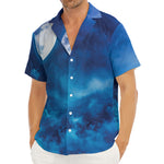 Night Sky And Moonlight Print Men's Deep V-Neck Shirt