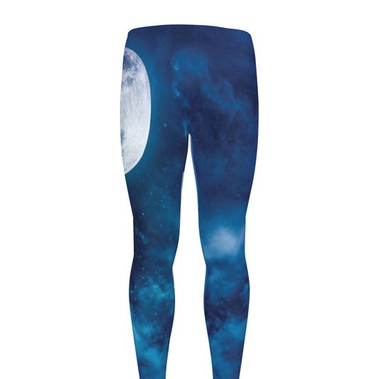 Night Sky And Moonlight Print Men's leggings
