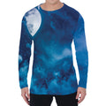 Night Sky And Moonlight Print Men's Long Sleeve T-Shirt