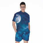 Night Sky And Moonlight Print Men's Rompers