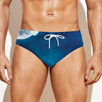 Night Sky And Moonlight Print Men's Swim Briefs