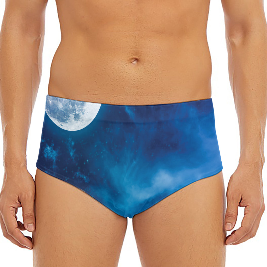 Night Sky And Moonlight Print Men's Triangle Swim Briefs