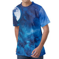Night Sky And Moonlight Print Men's Velvet T-Shirt