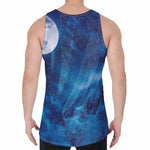 Night Sky And Moonlight Print Men's Velvet Tank Top