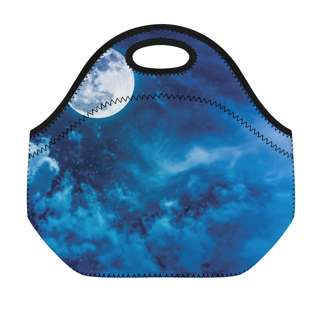 Night Sky And Moonlight Print Neoprene Lunch Bag