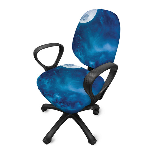 Night Sky And Moonlight Print Office Chair Cover