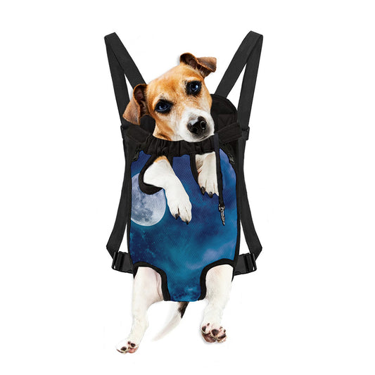 Night Sky And Moonlight Print Pet Carrier Backpack