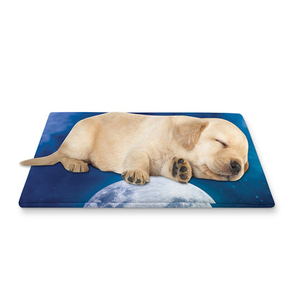 Night Sky And Moonlight Print Pet Cooling Mat Cover