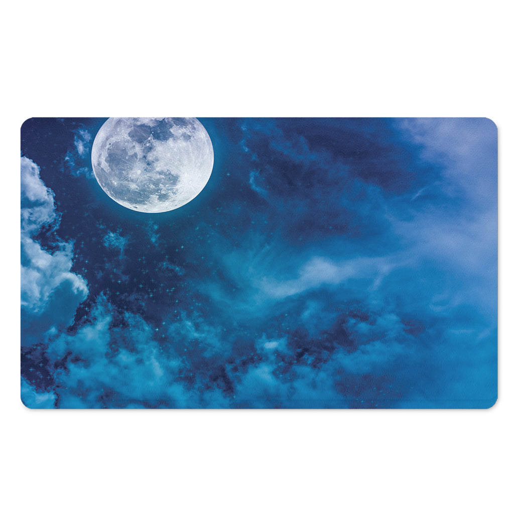 Night Sky And Moonlight Print Polyester Doormat