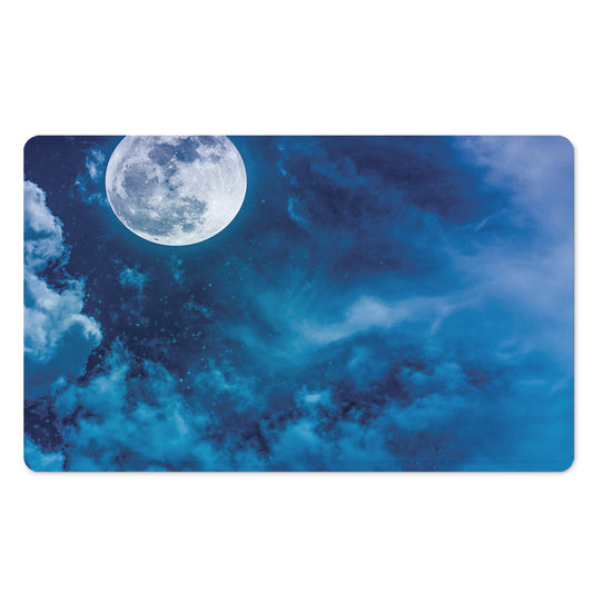 Night Sky And Moonlight Print Polyester Doormat