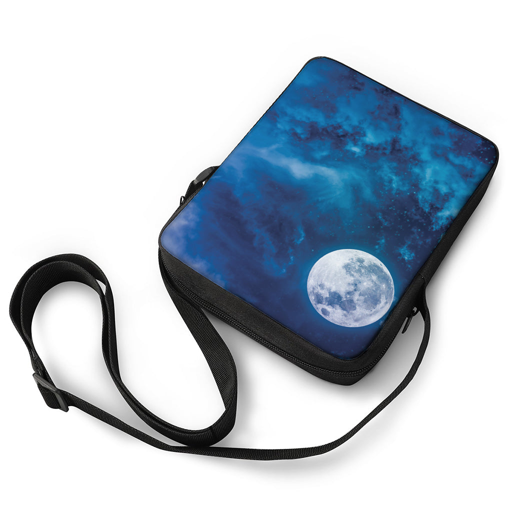 Night Sky And Moonlight Print Rectangular Crossbody Bag