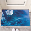 Night Sky And Moonlight Print Rubber Doormat