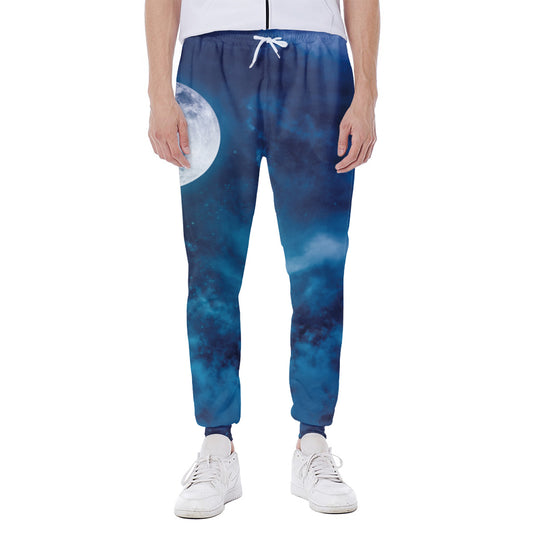 Night Sky And Moonlight Print Scuba Joggers