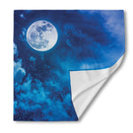 Night Sky And Moonlight Print Silk Bandana