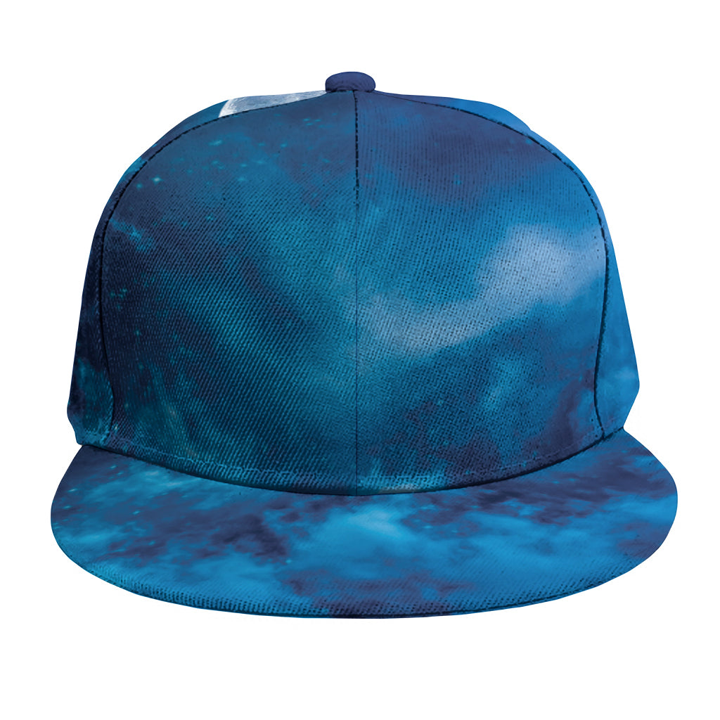 Night Sky And Moonlight Print Snapback Cap