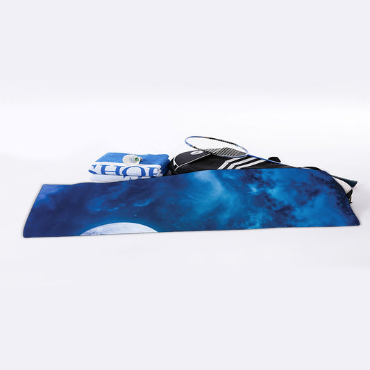 Night Sky And Moonlight Print Sports Towel