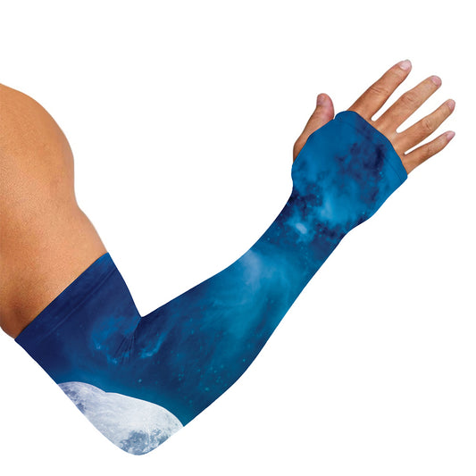 Night Sky And Moonlight Print Sun Protection Arm Sleeves