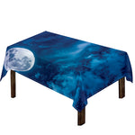 Night Sky And Moonlight Print Tablecloth