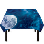 Night Sky And Moonlight Print Tablecloth