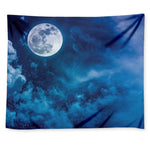 Night Sky And Moonlight Print Tapestry
