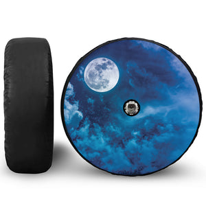 Night Sky And Moonlight Print Tire Cover With Camera Hole