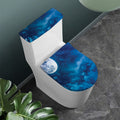 Night Sky And Moonlight Print Toilet Lid And Tank Cover Set