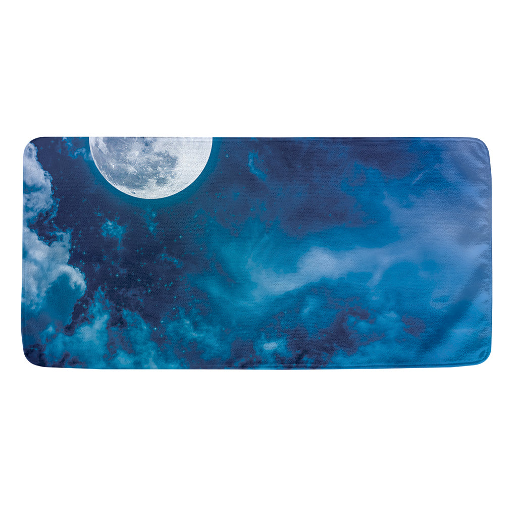 Night Sky And Moonlight Print Towel