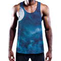 Night Sky And Moonlight Print Men's Workout Tank Top