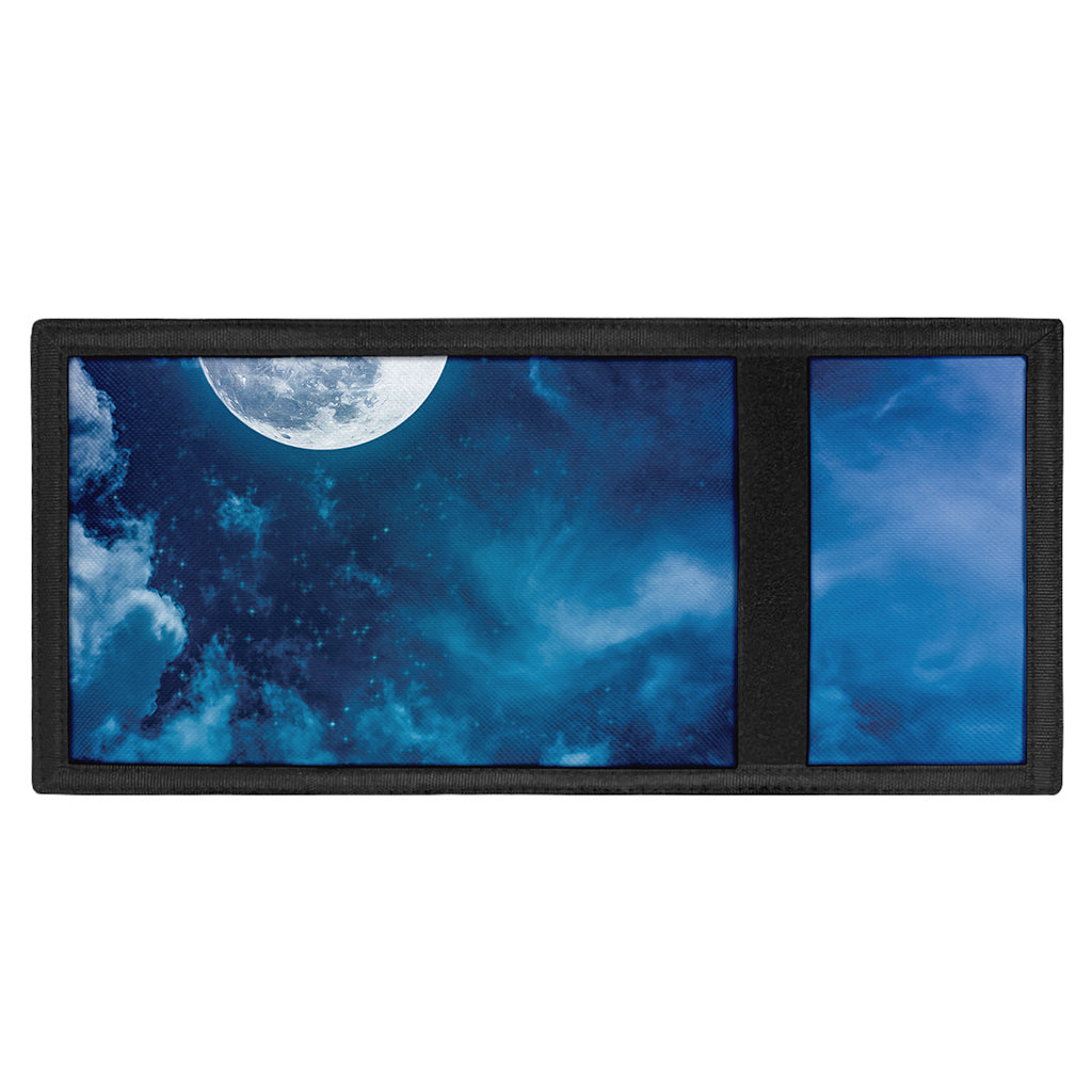 Night Sky And Moonlight Print Trifold Wallet