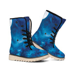 Night Sky And Moonlight Print Winter Boots