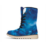 Night Sky And Moonlight Print Winter Boots