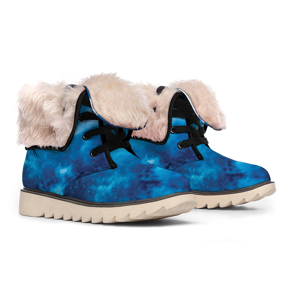 Night Sky And Moonlight Print Winter Boots