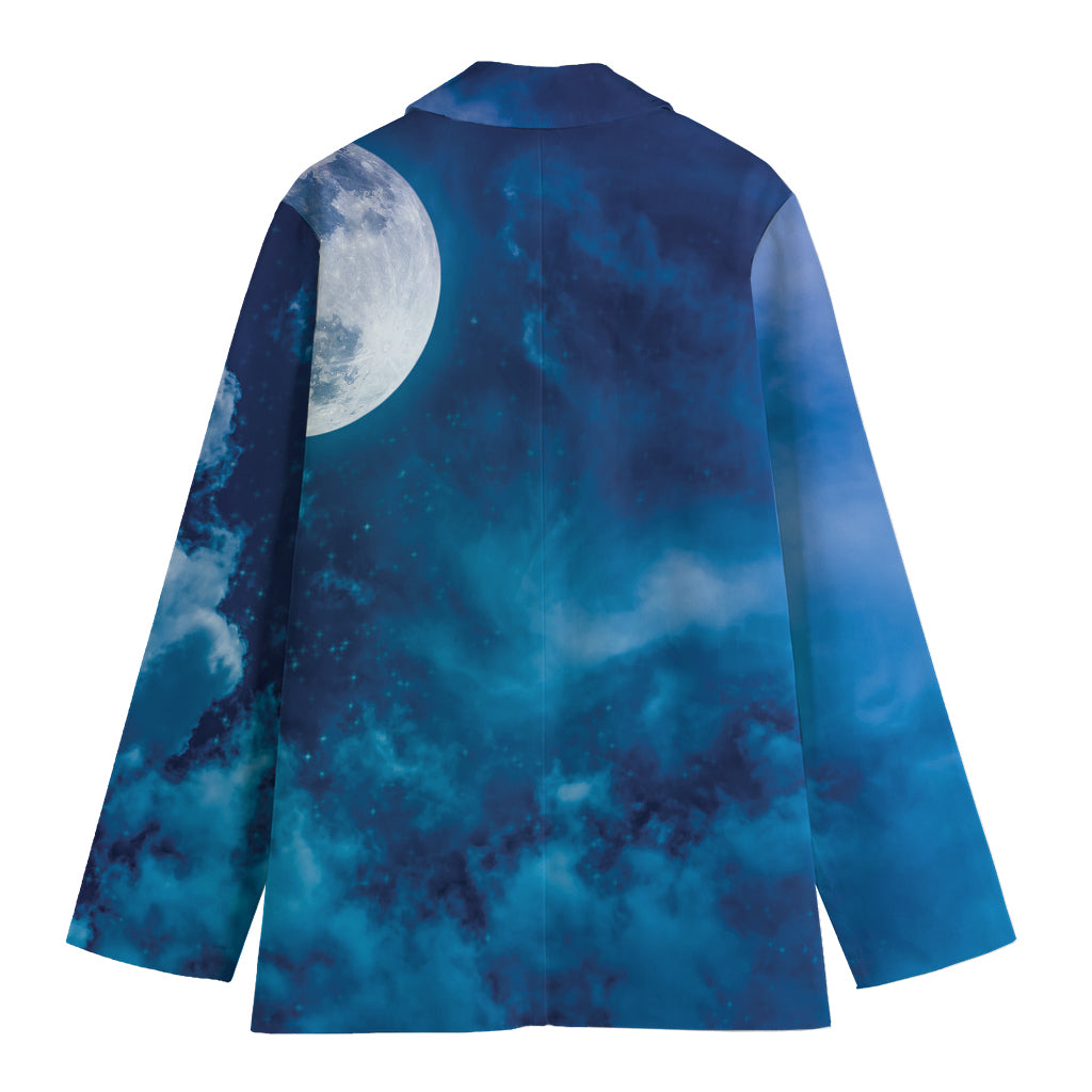 Night Sky And Moonlight Print Women's Blazer