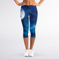Night Sky And Moonlight Print Women's Capri Leggings