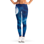 Night Sky And Moonlight Print Women's Leggings