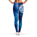 Night Sky And Moonlight Print Women's Leggings
