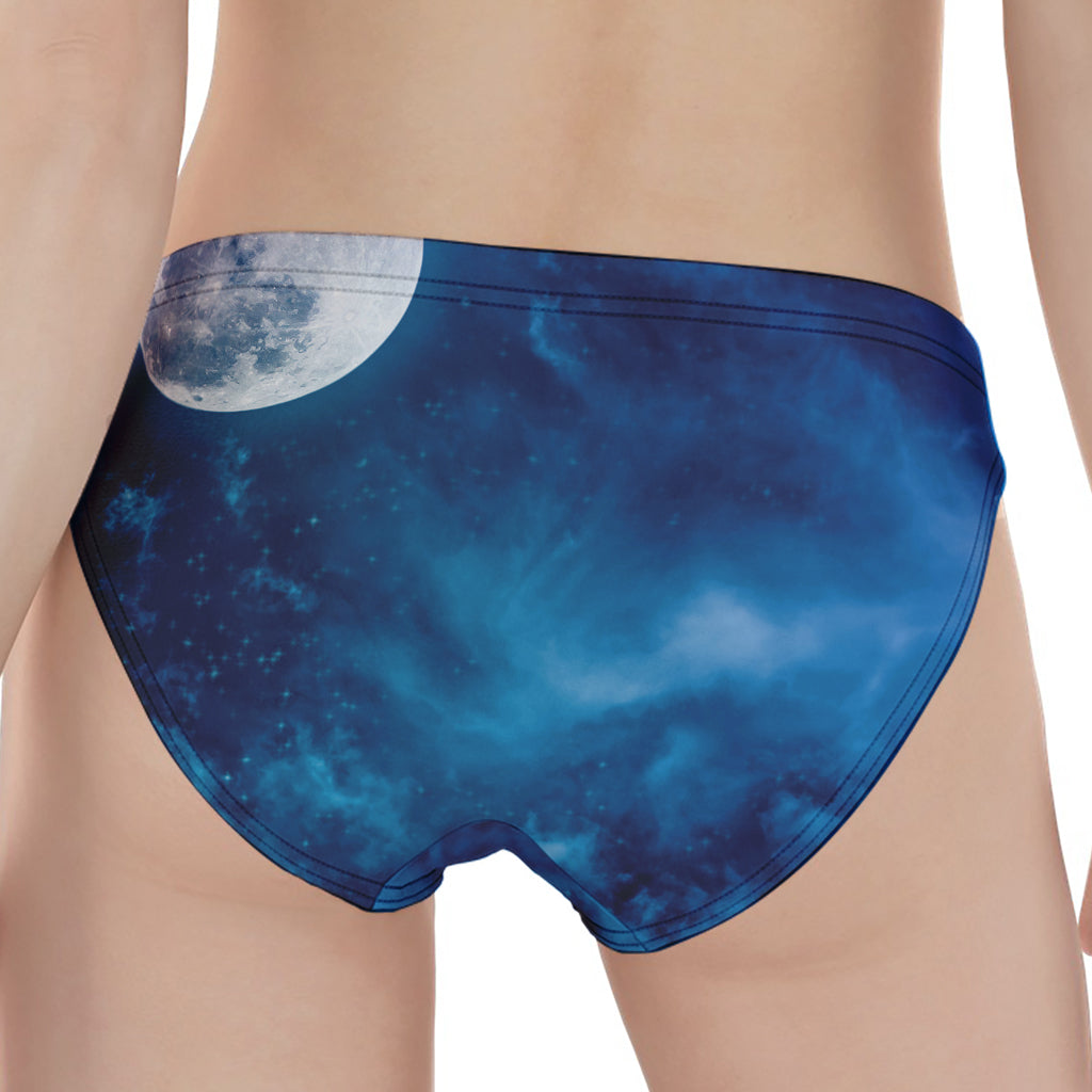 Night Sky And Moonlight Print Women's Panties