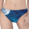 Night Sky And Moonlight Print Women's Thong