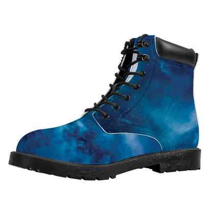 Night Sky And Moonlight Print Work Boots