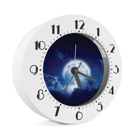 Night Sky Full Moon Print Alarm Clock