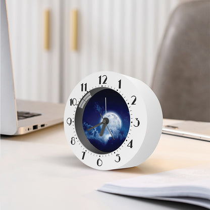 Night Sky Full Moon Print Alarm Clock