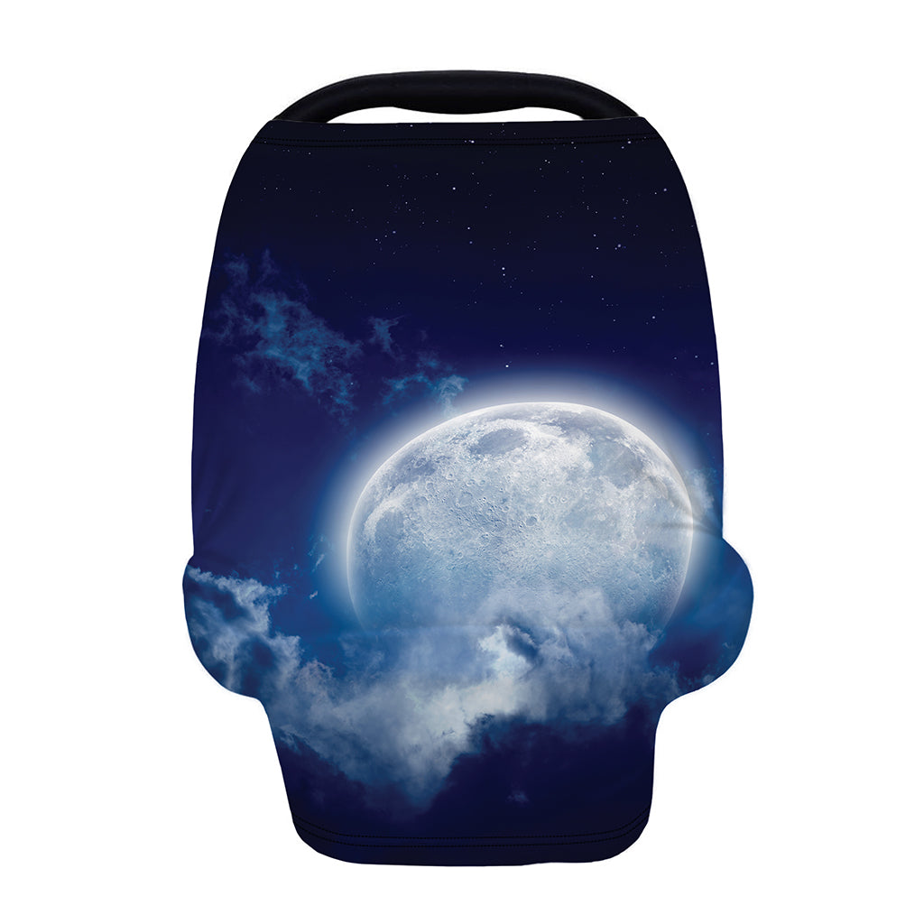 Night Sky Full Moon Print Baby Seat Cover